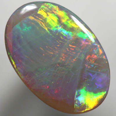 SOLID SEMI BLACK OPAL Large rainbow rolling flashes of bright fire SEE VIDEO